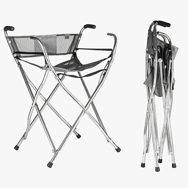 Foldable Chair Walking Stick 