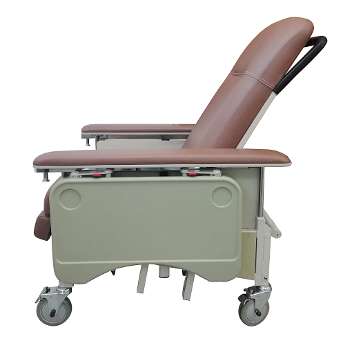 DNR Mobile Geriatric Chair with Drop Down Armrest upright