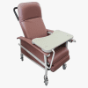 Manual Reclining Geriatric Chair with Tray