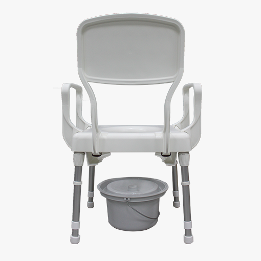 Rebotec Lyon Height Adjustable Commode Chair rear view